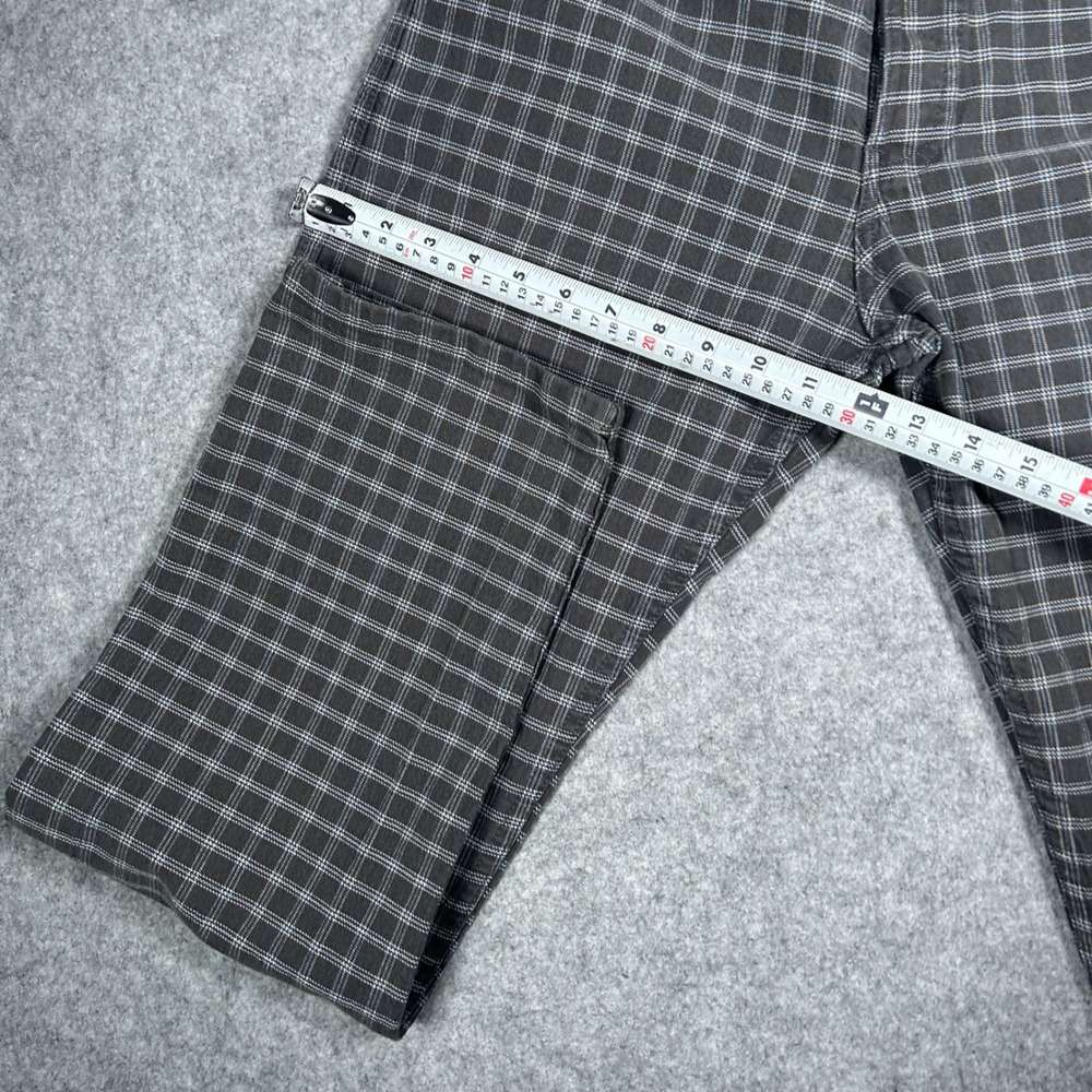 vintage Levi's SilverTab Denim jean Men 32x30(32x30) Gray grid Plaid Relaxed 90s - Picture 12 of 16